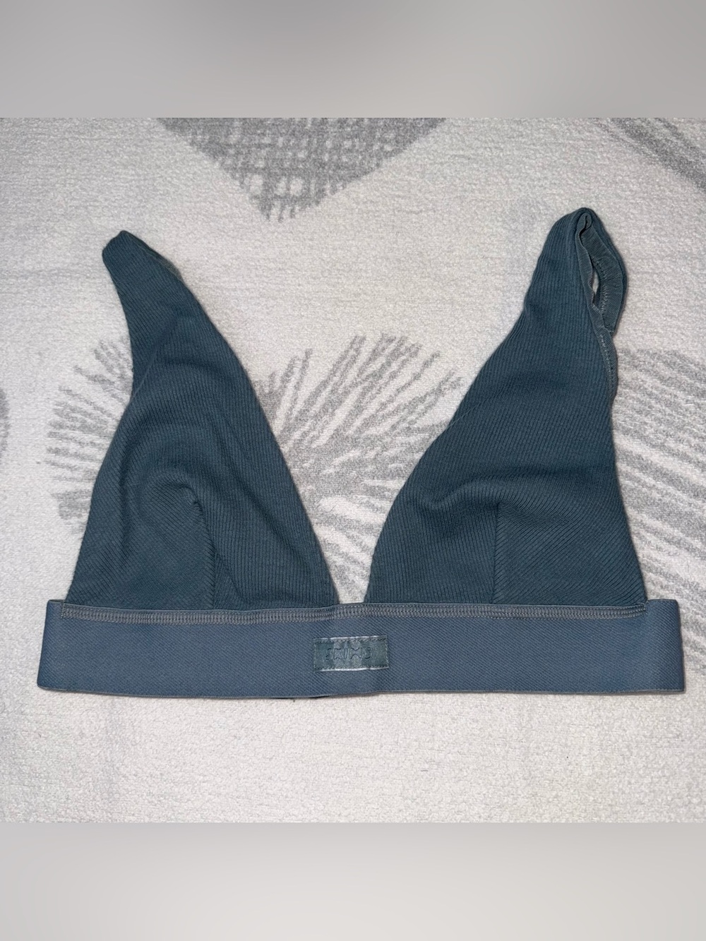Skims Cotton Rib Plunge Bralette